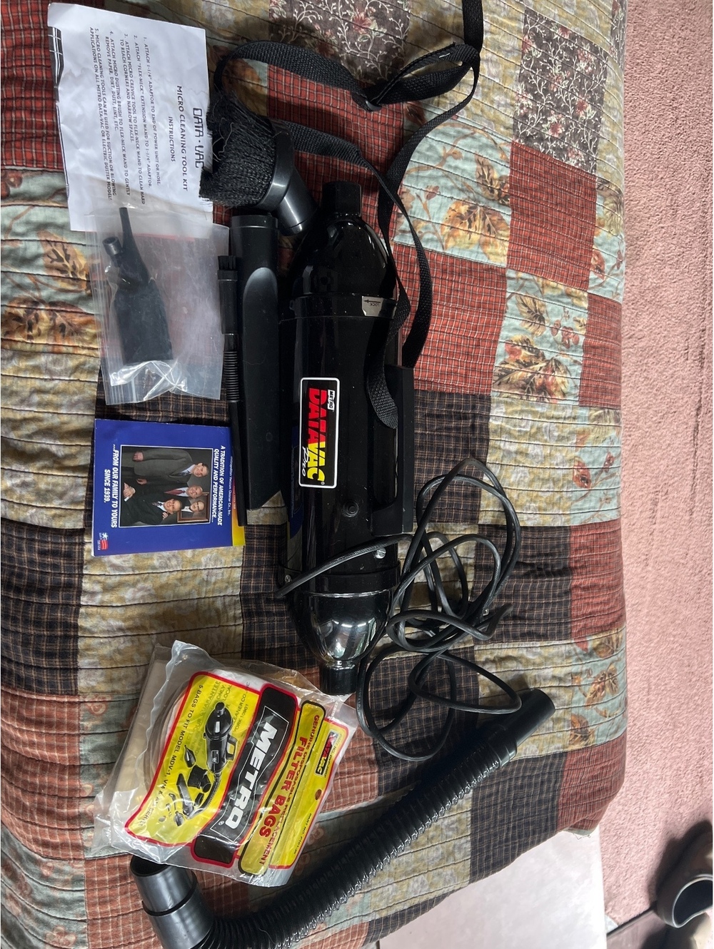 Metro DataVac Pro Vacuum Cleaner with Accessories and Replacement Filter Bags